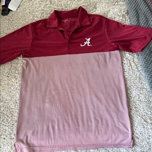 Crimson and White Polo Shirt